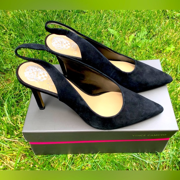 Vince Camuto suede sling back shoes 🖤🖤🖤 - Picture 1 of 9